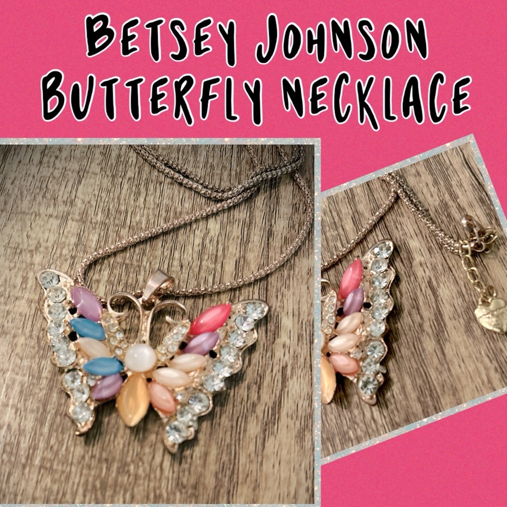 Betsey Johnson butterfly necklace